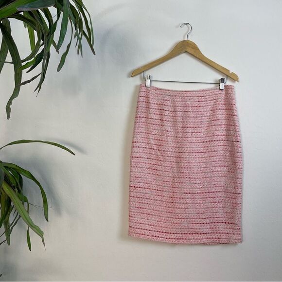 LAFAYETTE 148 Tweed Pink Textured 90’s Supermodel Style Skirt - Picture 1 of 8